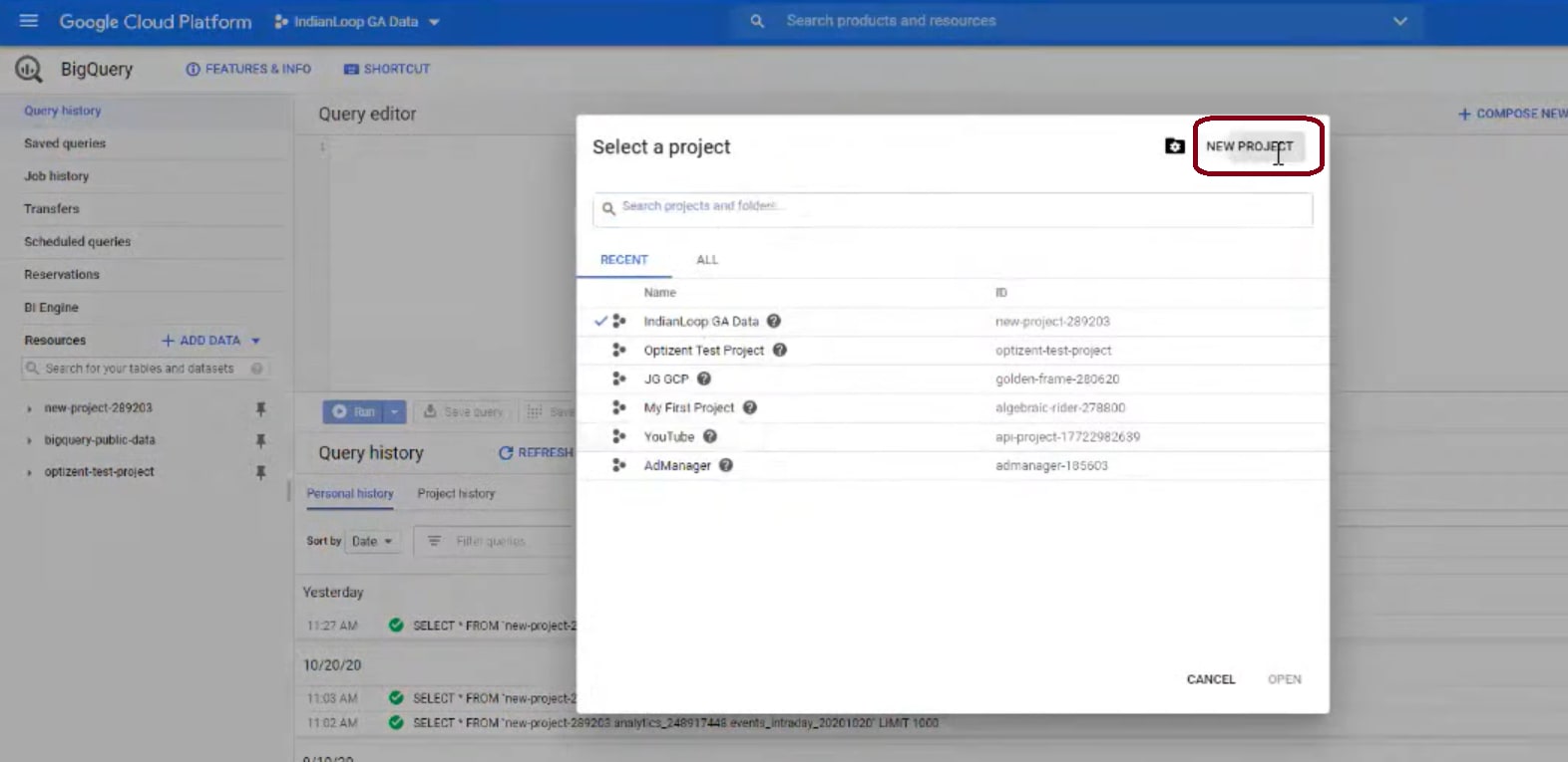 GA4 BigQuery Integration - New Project | Hevo Data